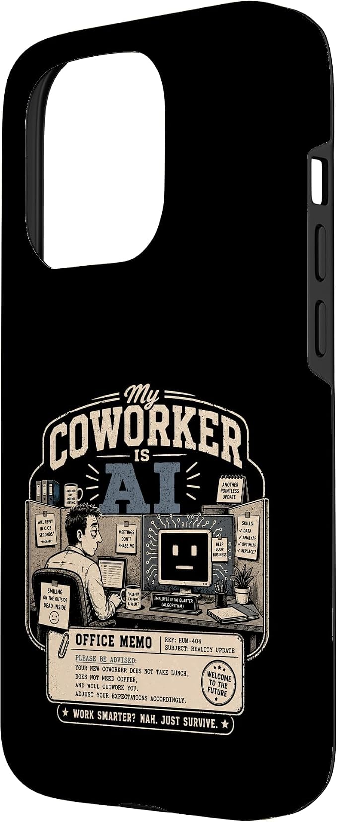 My Coworker is AI Office Humor Funny Workplace Replacement Case for iPhone 15 Pro - Image 2