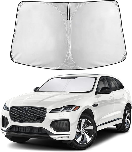 EcoNour Windshield Sunshade Compatible for Jaguar F-Pace 2016-2023 2024 2025, Sun Visor for Front Windshield & Window Sun Shade Cover, UV Heat Blocker & Protector, Car Accessories by EcoNour