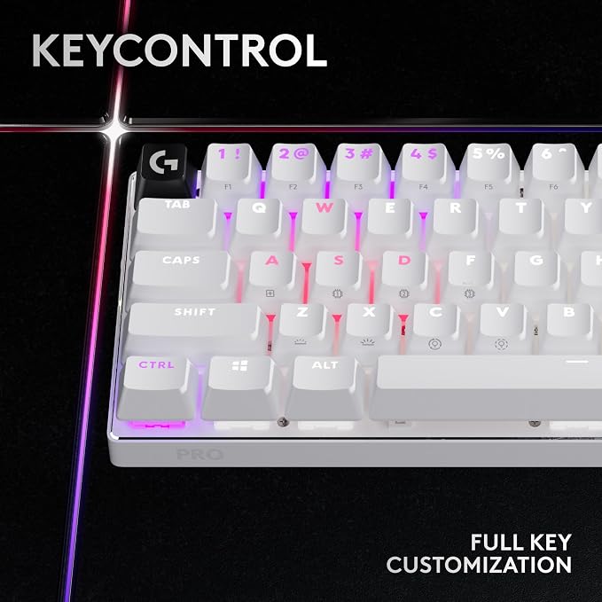 Logitech G PRO X 60% Wireless Gaming Keyboard (Tactile Optical) - White | Ultra compact TKL, for Windows PC, LIGHTSYNC RGB, dual-shot PBT keycaps, GX optical switches - Image 4
