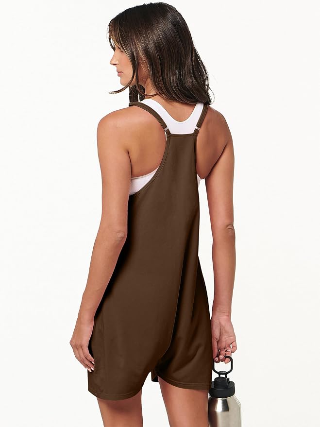 ANRABESS Womens Rompers Summer Casual Loose Sleeveless Overalls Spaghetti Strap Shorts Jumpsuit 2026 Beach Vacation Clothes - Image 6