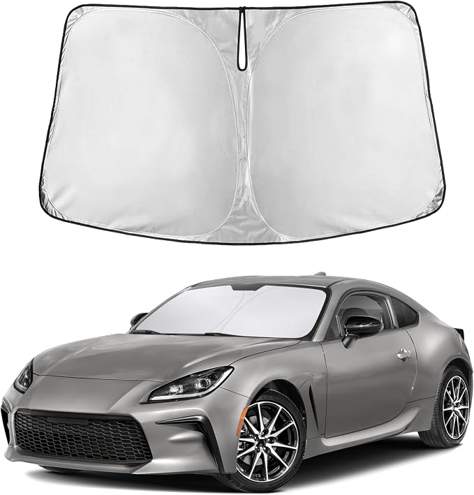 EcoNour Windshield Sunshade Compatible for Toyota 86 2022 2023, Sun Visor for Front Windshield & Window Sun Shade Cover, UV Heat Blocker & Protector, Car Accessories by EcoNour