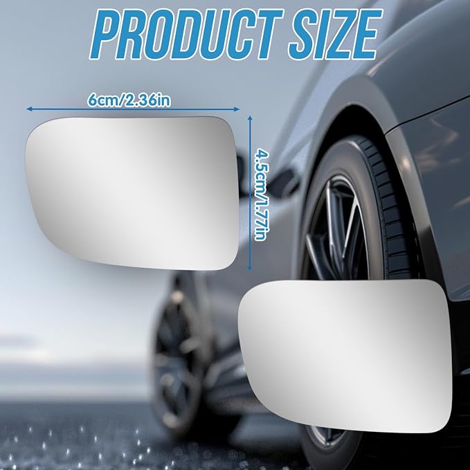2Pcs Cars BlindSpot Mirrors, Removable Adjustabe Angle Round Wide Angle Convex RearView Mirror, Car Accessories Universal HD Glass for Suvs Auto RVs Motorcycles - Image 2