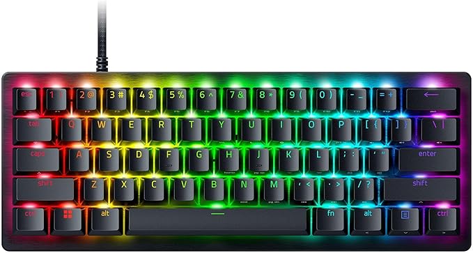 Razer Huntsman V3 Pro Mini 60% Esports Gaming Keyboard, Black | Analog Optical Switches, Razer Snap Tap, Rapid Trigger, Adjustable Actuation, Dual-Purpose Mod Keys, Doubleshot PBT Keycaps by Unknown