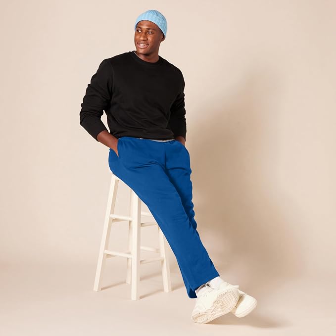 Amazon Essentials Men's Relaxed Straight Leg Fleece Open Bottom Sweatpant (Available in Big & Tall) - Image 9