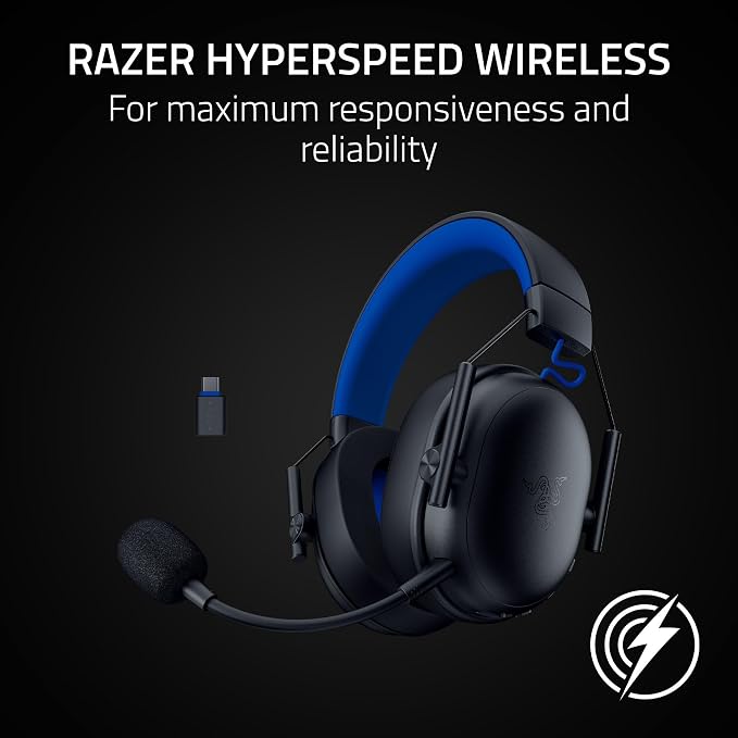 Razer BlackShark V3 X HyperSpeed Wireless PS5 Gaming Headset, Black | 50mm Drivers, Cardioid Mic, 2.4 GHz, Bluetooth, Works with PC, Mac, Nintendo Switch, Smartphone, 70 Hr Battery - Image 5