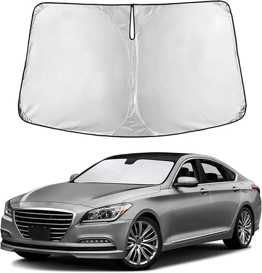EcoNour Windshield Sunshade Compatible for Hyundai Genesis 2015 2016, Sun Visor for Front Windshield & Window Sun Shade Cover, UV Heat Blocker & Protector, Car Accessories by EcoNour
