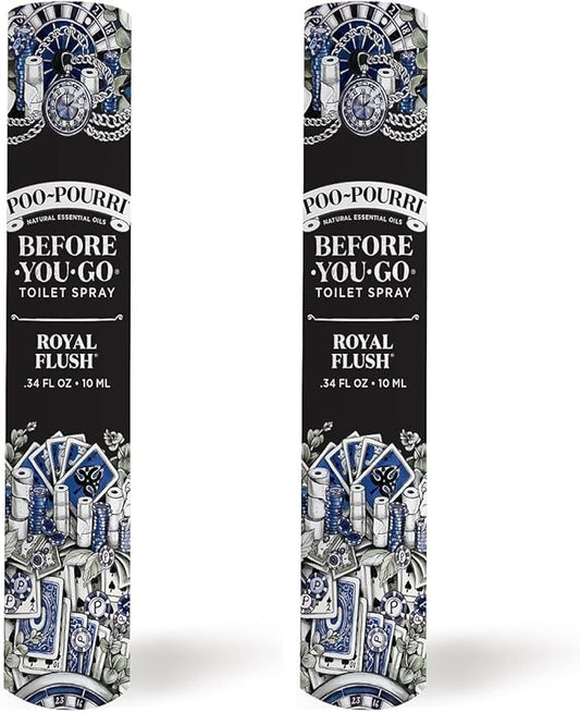 Poo-Pourri Before-You-Go Toilet Spray, Royal Flush, Travel Size 10 mL - Eucalyptus and Spearmint (Pack of 2) by Unknown