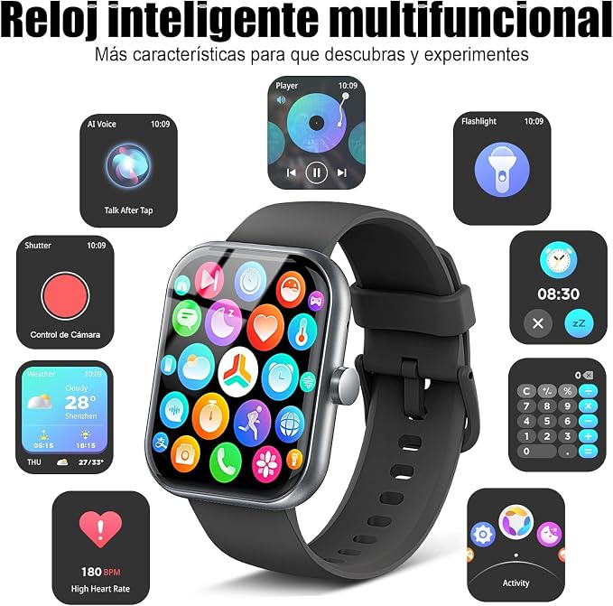 Smart Watch for Men Women (Answer/Make Call), 1.83" HD Touchscreen Fitness Tracker, 110+ Sport Modes, Fitness Watch with Heart Rate/Sleep Monitor/Step, IP68 Waterproof Smartwatch for Android,Purple - Image 6