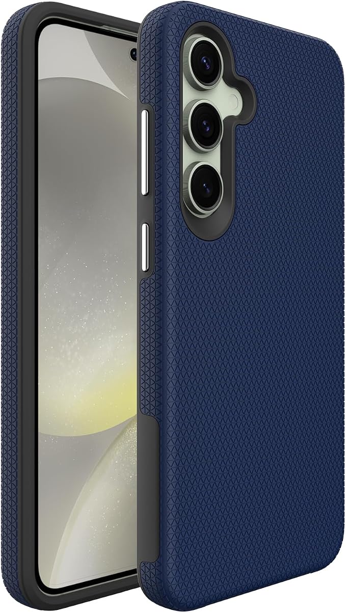 Miimall Rugged Case for Samsung S24 FE, Dual Layer Protection, Military Shockproof, Anti-Slip, Anti-Scratch, Tough Full Body Heavy Duty Slim Case, Dark Blue - Image 8