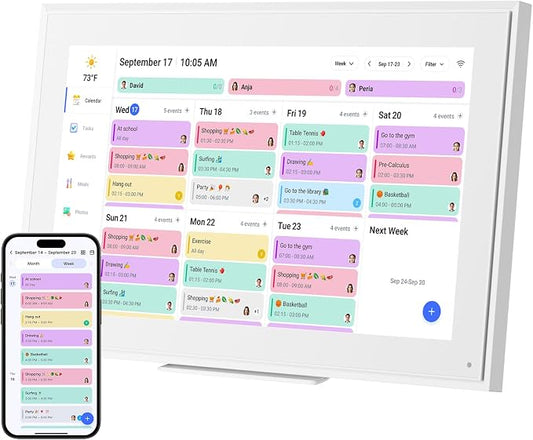 Digital Calendar:15.6-inchWall Planner Electronic Calendar & Chore Chart, Smart Touchscreen Interactive Display for Family Schedules– Wall and Desk Mountable, Great for Organizing Your 2026 Calendar by LiviNGPAi