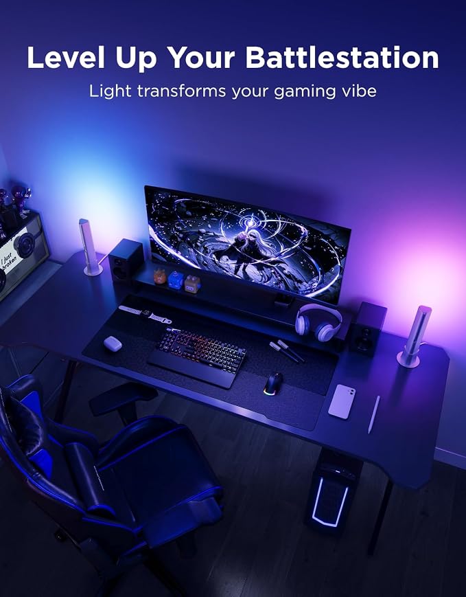 Govee Smart Light Bar, RGBICWW TV Lights for Living Room, Gaming, Silver | Compatible with SmartThings, Matter, Alexa, LED Light Bar with Scene and Music Modes for Living Room, Gaming, PC, App Control - Image 2