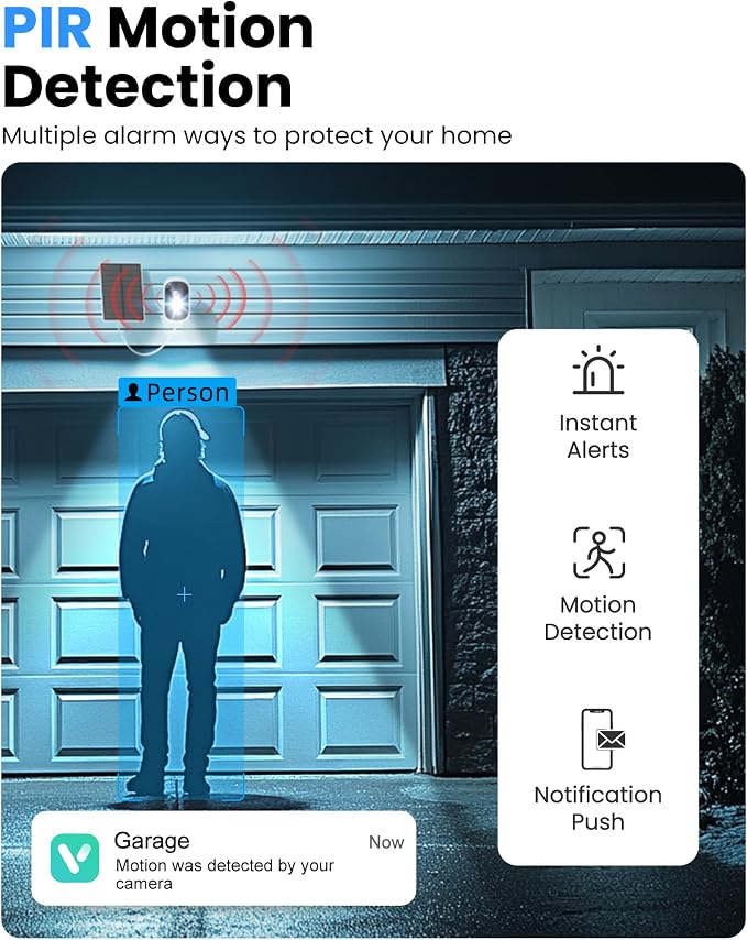 MISECU 2K Security Cameras Wireless Outdoor, WiFi Cameras for Home Security with Solar Panel, Spotlight Color Night Vision, AI Motion Detection, Siren Alarm, 2-Way Talk, IP66, Cloud/SD Storage - Image 5