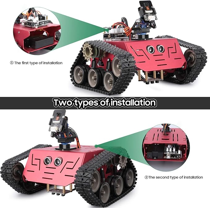 ELEGOO Conqueror Robot Tank Kit with UNO R3, Compatible with Arduino | WiFi FPV Camera, Obstacle Avoidance, Line Tracking Mode, STEM Toys & Projects for Kids, Remote Control, Auto-follow - Image 5