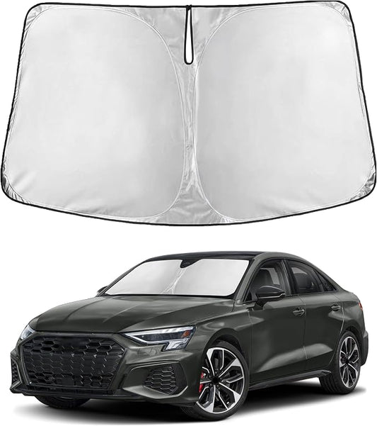EcoNour Windshield Sunshade Compatible for Audi S3 2015-2024 2025 2026, Sun Visor for Front Windshield & Window Sun Shade Cover, UV Heat Blocker & Protector, Car Accessories by EcoNour