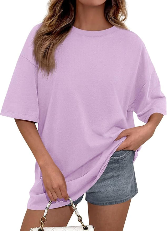 PRETTYGARDEN Womens 2026 Spring Going Out Tops Casual Short Sleeve Crewneck Loose Fit Basic Oversized T Shirts Summer Outfits by PRETTYGARDEN