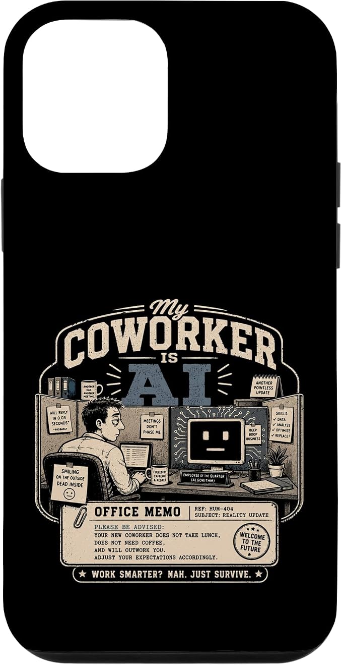 My Coworker is AI Office Humor Funny Workplace Replacement Case for iPhone 12 mini by Unknown