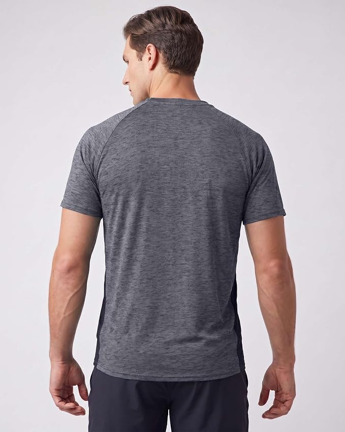 5 Pack Men's Dry Fit V Neck Gym Workout T Shirts Athletic Moisture Wicking | Cooling, Quick Dry, Breathable, Short Sleeve, Exercise, Cycling, Sports, Outdoor, Fitness, Golf, Crossfit, Hiking, Tennis - Image 6