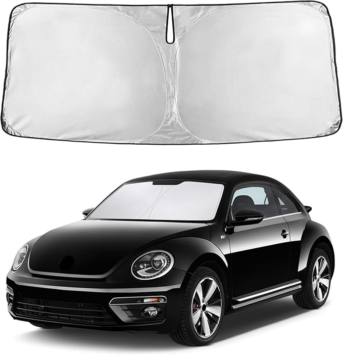 EcoNour Windshield Sunshade Compatible for Volkswagen VW Beetle 2012-2017 2018 2019, Sun Visor for Front Windshield & Window Sun Shade Cover, UV Heat Blocker & Protector, Car Accessories by EcoNour