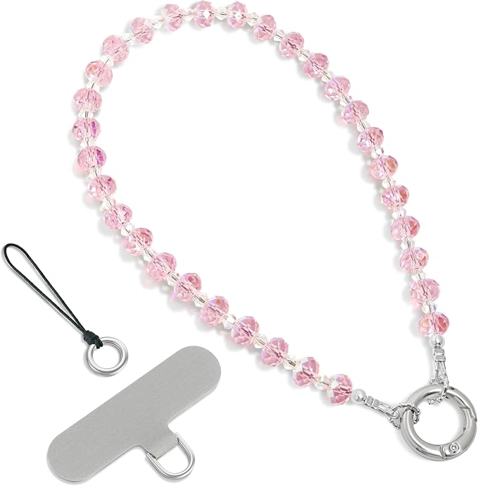 SURPHY Phone Charm, Handmade Beaded Phone Wrist Strap with Tether Tab | Phone Charm Strap, Phone Chain with Premium Metal Buckle, Wrist Strap Fits Cellphone Cases, Wallets, Bags, Keys by SURPHY