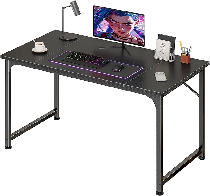 PRAISUN 40 Inch Computer Desk, Home Office Desk with Spacious Desktop, Black by PRAISUN