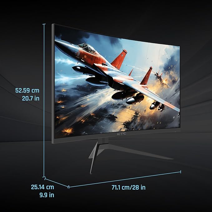 KTC 32 inch 240Hz Curved Gaming Monitor, 1080P Curved Monitor 1ms, H32S17F | 1500R, Adaptive Sync, HDR10, 125%sRGB, HDMI 2.0 x2 & DP1.4 x1, VESA, Tilt Adjustable, for Xbox PS5 Switch, Black - Image 6