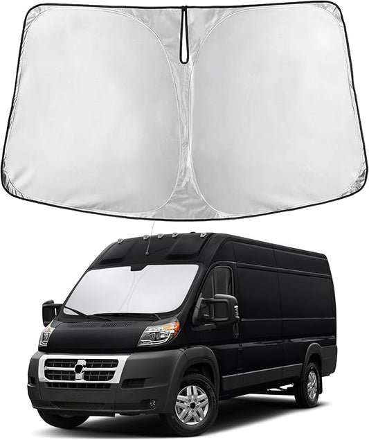 EcoNour Windshield Sunshade Compatible for Dodge RAM Promaster 2014-2024 2025 2026, Sun Visor for Front Windshield & Window Sun Shade Cover, UV Heat Blocker & Protector, Car Accessories by EcoNour