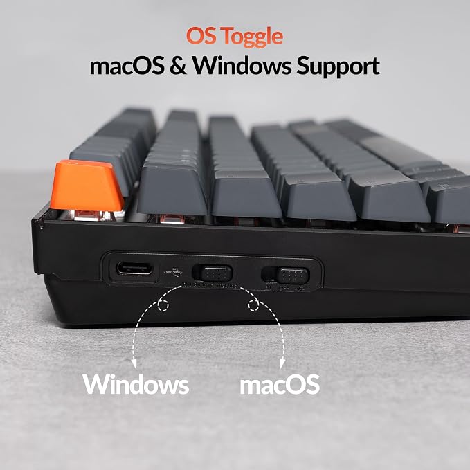 Keychron K8 Wireless Mechanical Keyboard – Silent Red Switch for Quiet Office and Gaming, TKL 87 Keys, Soft White LED Backlight, Bluetooth & USB-C Wired Connectivity, Compatible with Mac and Windows - Image 3