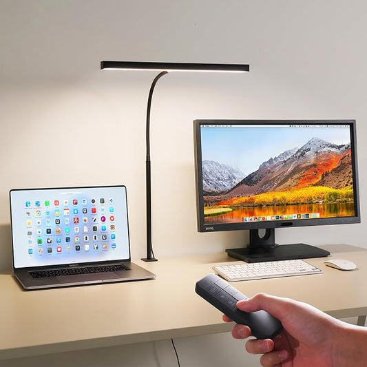 LED Desk Lamp for Office Home, Adjustable Flexible Eye-Caring Desk Light with,5 Modes 10 Brightness Adjustment, USB Adapter Desk Lamp with Clamp-T-B by Unknown