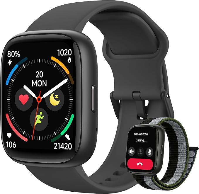 Smart Watch for Women Men, 2026 Upgrade Smartwatch [2 Bands, 44mm case], 1.83" Fitness Tracker Watch Alexa Built-in, Make/Answer Call, HR Sleep Stress Monitor, IP68 Waterproof Step Counter Watch by LODIMEKE