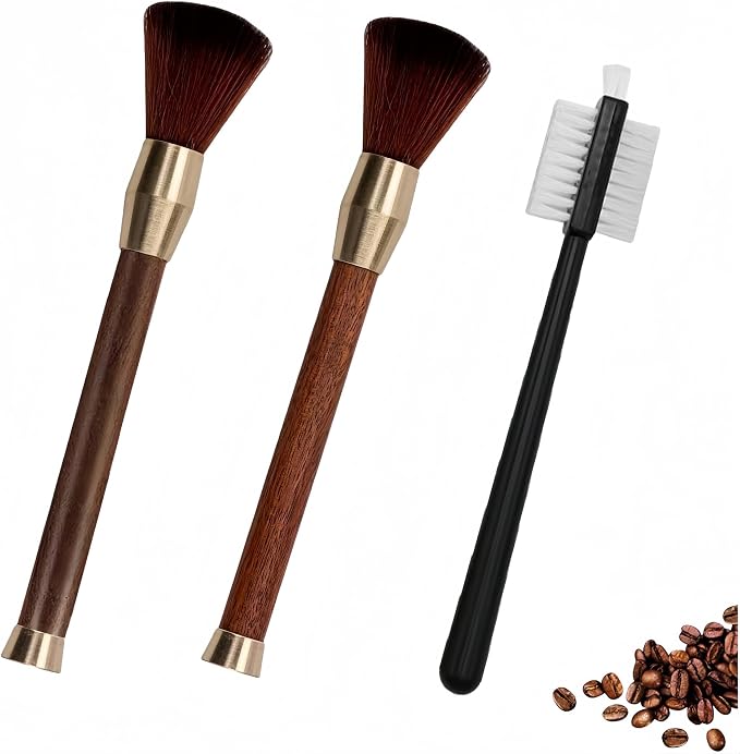 3-Piece Coffee Machine Cleaning Brush, Grinder Cleaning Accessories, Suitable for Coffee Bean Grinding and Coffee Powder Cleaning, Ideal for Baristas in the Home Kitchen by Unknown