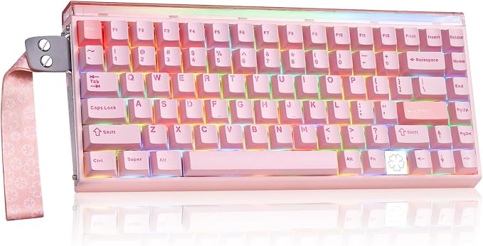 Aula Hero 75 HE Wireless Mechanical Keyboard,Pink Creamy Keyboard | 75% Layout Hall Effect Keyboard,Tri-Mode Aluminum Gaming Keyboards,75 keyboard RGB Computer Keyboards for Win/Mac Gamer by LEOBOG