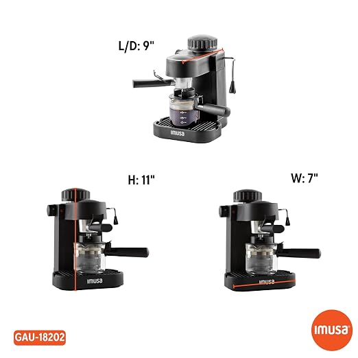 IMUSA USA GAU-18202 4 Cup Espresso/Cappuccino Maker,120 volts, Black - Image 10