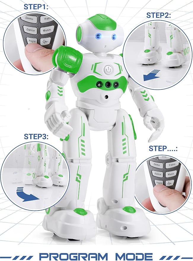 KingsDragon RC Robot Toys for Kids, Gesture & Sensing Remote Control Robot for Age 4 5 6 7 8 Year Old Boys Girls Birthday Present (Green) - Image 4