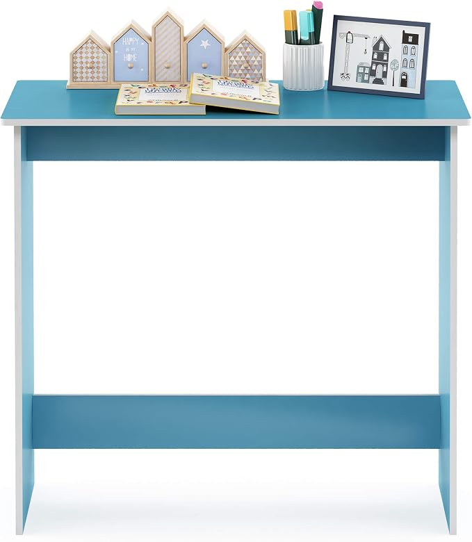 FURINNO Simplistic Study Table, Light Blue - Image 4