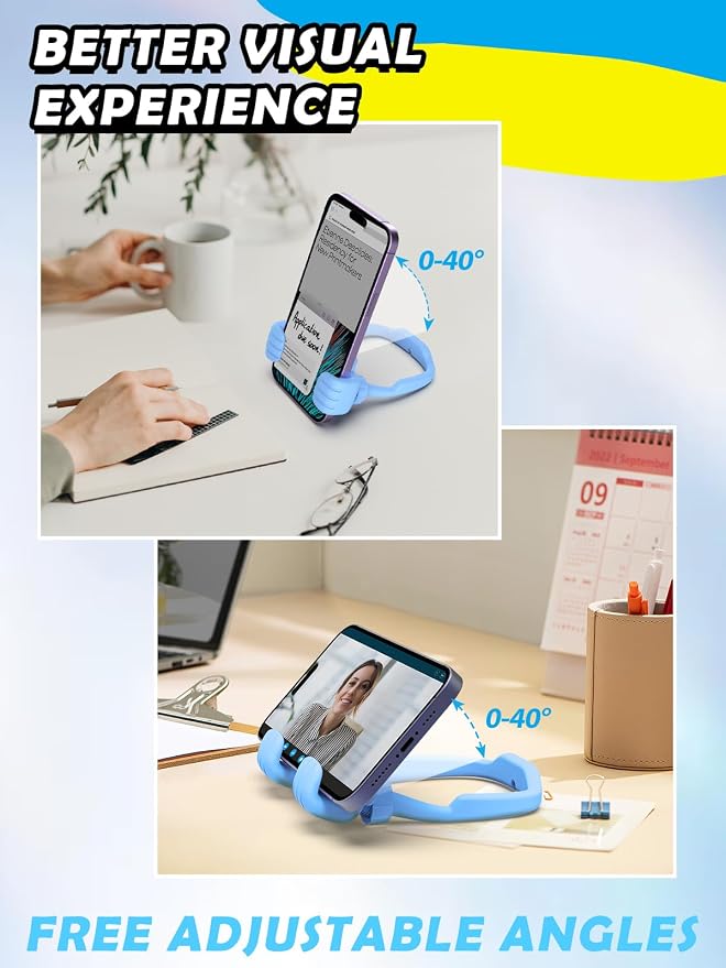 Gifts for Teen Boys Girls Kids: Thumbs Up Lazy Phone Stand Cell Phone Holder Gift for Men Women Adults Funny Gadgets Teenage Dad Father Husband Wife Who Have Everything Stocking Stuffers Cute Things - Image 4