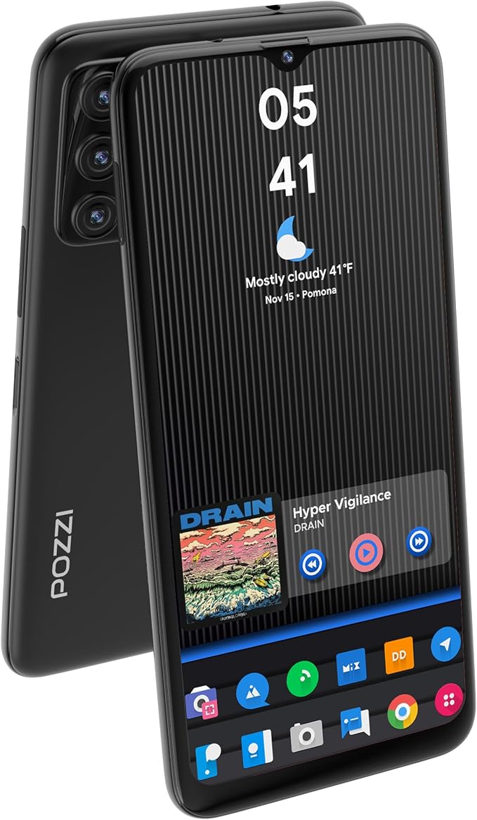 POZZI NEO 1, Unlocked Android Cell Phone for Kids and Seniors, 6.57 inch HD+ Display, 4GB RAM + 64GB, 5000mAh Battery, Dual SIM 4G LTE Smartphone, 16MP Triple AI Camera, Black, T-Mobile - Image 5