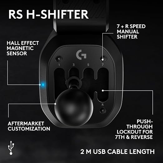 Logitech G RS H-SHIFTER for PC/Xbox/Playstation | Sim Racing shifter compatible with Logitech G PRO and RS50 wheels and G923/G29/G920 with Racing Adapter - Image 5