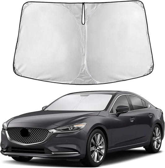 EcoNour Windshield Sunshade Compatible for Mazda 6 2014-2019 2020 2021, Sun Visor for Front Windshield & Window Sun Shade Cover, UV Heat Blocker & Protector, Car Accessories by EcoNour