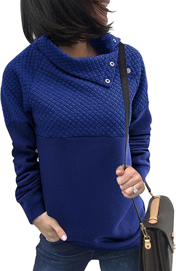 BTFBM Women Fashion Quilted Pattern Lightweight Zipper Long Sleeve Plain Casual Ladies Sweatshirts Pullovers Shirts Tops by BTFBM