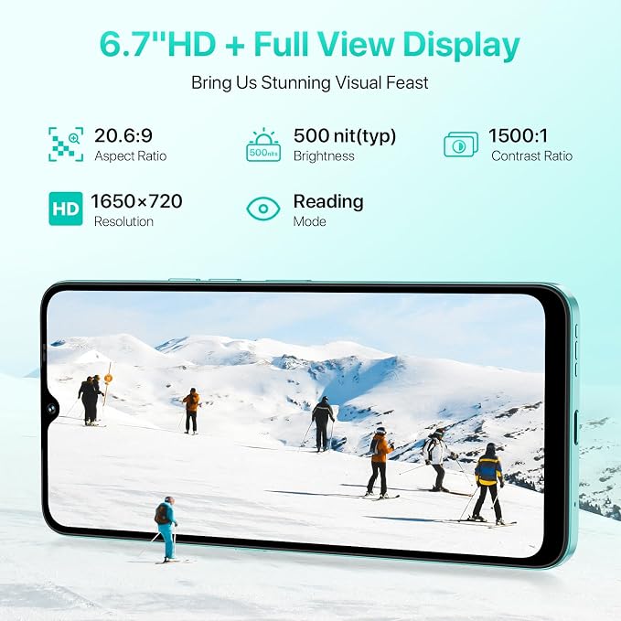 UMIDIGI A15C (8+8GB RAM+128GB ROM) Android 13 NFC Unlocked Cell Phone，48MP Ultra-Clear AI Camera Mobile Phone,5000mAh Battery Smartphone,6.7" HD Full View Display Dual Unlock Phone-Space - Image 6