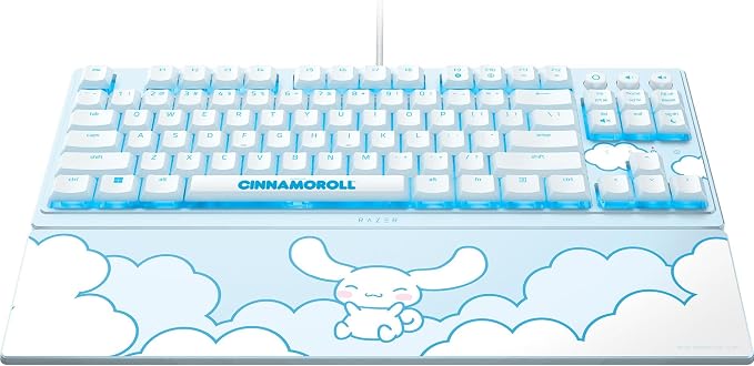 Razer Ornata V3 TKL Gaming Keyboard, Low-Profile Keys, Cinnamoroll Edition | Mecha-Membrane Switches, UV-Coated Keycaps, Backlit Media Keys, 8-Zone RGB Lighting, Magnetic Wrist Wrest - Image 8