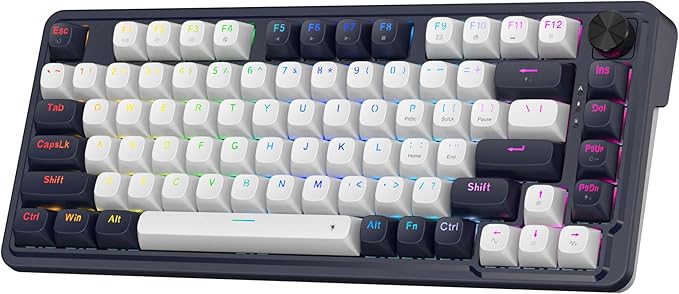 Redragon K673 HE Wired Hall-Effect Rapid Trigger Magnetic Gaming Keyboard | Multi-Function Control Wheel, Silky POM 8K Switches for Valorant & FPS Precision, Zero Delay, Compact 80% Size, PRO Software by REDRAGON