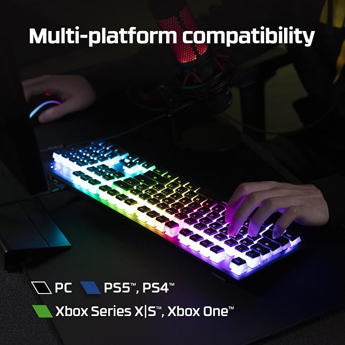 HyperX Alloy Origins 60 - Mechanical Gaming Keyboard, Ultra Compact 60% Form Factor, Double Shot PBT Keycaps, RGB LED Backlit, NGENUITY Software Compatible - Linear HyperX Red Switch,Black - Image 7