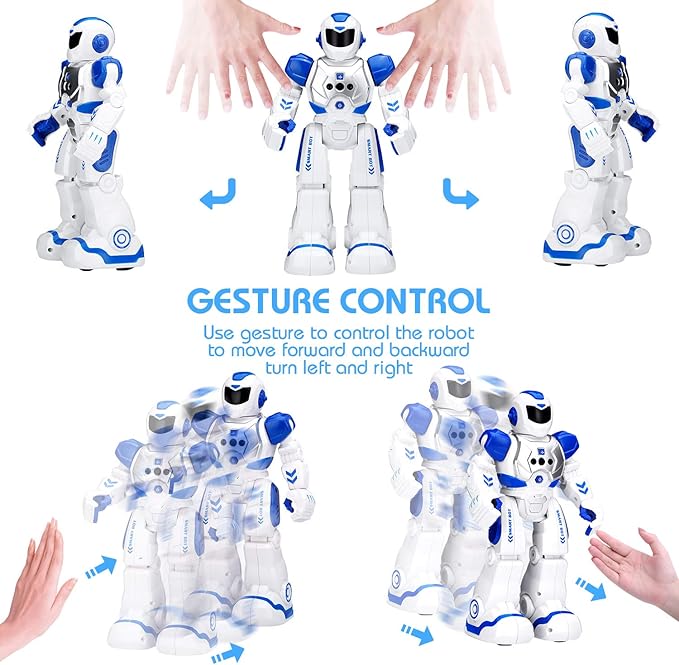 KingsDragon Robots Toy for Kids, RC Robot Gesture Sensing Toy | Interactive Walking Singing Dancing Robot Birthday Presents for Boys Girls Age 6 7 8 9 10 11 12 Years Old - Image 2
