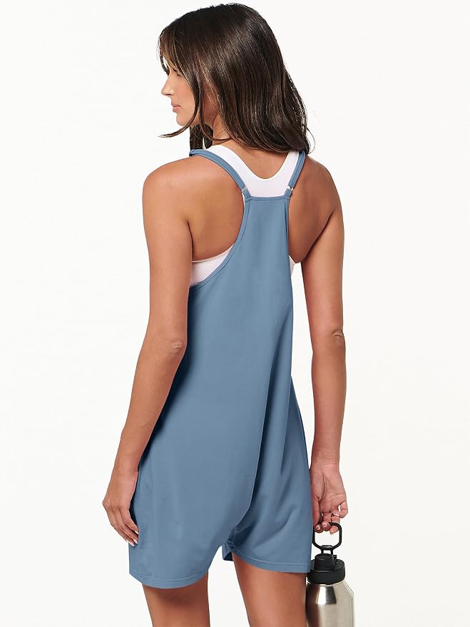ANRABESS Womens Rompers Summer Casual Loose Sleeveless Overalls Spaghetti Strap Shorts Jumpsuit 2026 Beach Vacation Clothes - Image 6