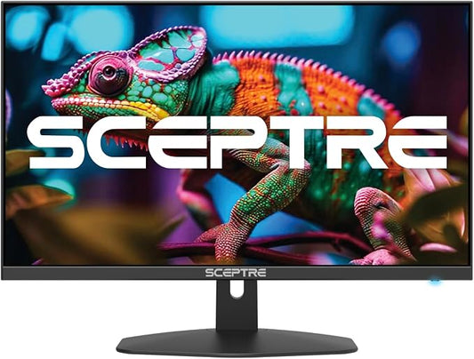 Sceptre 27-inch Prime Gaming Monitor 100Hz 1ms DisplayPort HDMI x2 100% sRGB AMD FreeSync Build-in Speakers, Eye Care Frameless Machine Black 2025 (E275W-FW100T Series) | 1ms Blur Reduction/5ms G-to-G, 100% Srgb, Amd Freesync, Dp1.2 Plus 2×hdmi2.0, 2×2... by SceptreInc