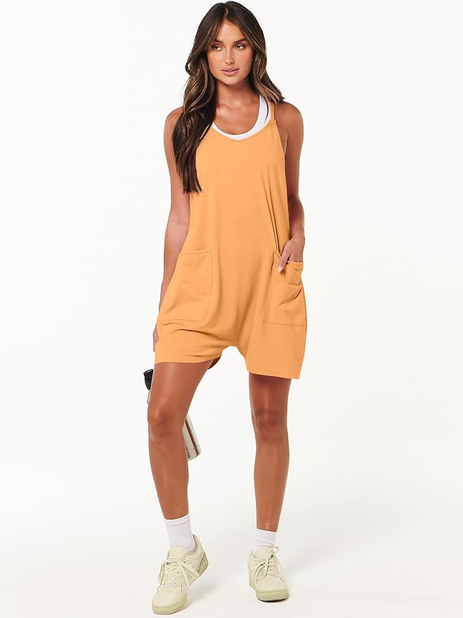 ANRABESS Womens Rompers Summer Casual Loose Sleeveless Overalls Spaghetti Strap Shorts Jumpsuit 2026 Beach Vacation Clothes - Image 7