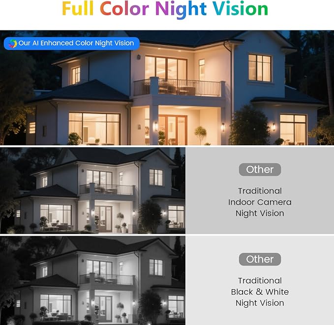 3K 5MP Window Camera for Home Security Indoor Magnetic Mount, 2Pack No Drill 5GHz&2.4GHz WiFi 6, Outdoor Monitoring Through Glass, Full Color Night Vision, 24/7 AI Smart Detection Recording - Image 3