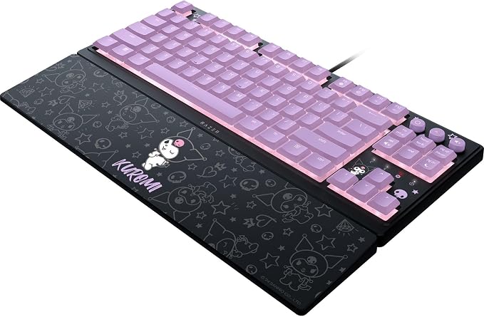 Razer Ornata V3 TKL Gaming Keyboard, Low-Profile Keys, Kuromi Edition | Mecha-Membrane Switches, UV-Coated Keycaps, Backlit Media Keys, 8-Zone RGB Lighting, Magnetic Wrist Wrest - Image 9