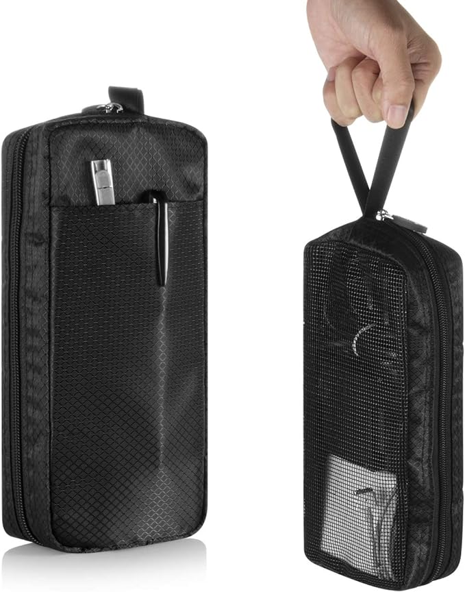 CM Travel Cable Organizer Case Portable Computer Accessories Zipper Mesh Pouch for Holding Laptop Mouse, Power Bank, USB, Adapter, Charger, Cellphone and Cosmetics (Case ONLY) - Image 6